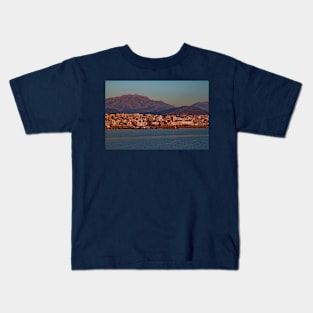 Greece. Crete. Approaching the city of Agios Nikolaos. Kids T-Shirt